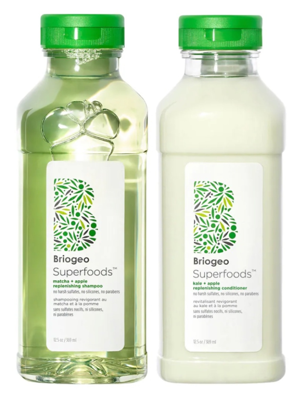 Briogeo Superfoods Apple, Matcha + Kale Replenishing Shampoo + Conditioner Duo